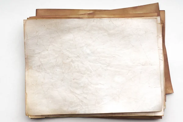 Aged Paper Sheet Blank Old Background Dust Dirty Stains Vintage — 图库照片