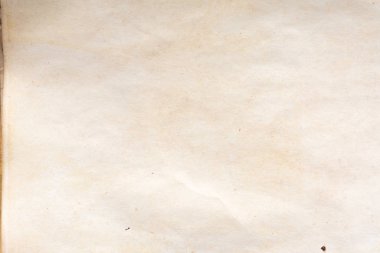 Aged paper sheet. Blank old background with dust and dirty stains. Vintage and antique art concept. Poster mockup. Detailed closeup studio shot. Front view. Toned