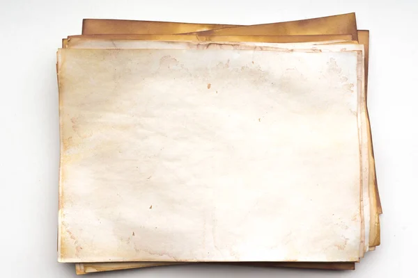 Aged Paper Sheet Blank Old Background Dust Dirty Stains Vintage — 스톡 사진