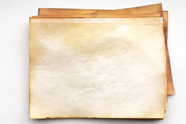 Aged Paper Sheet Blank Old Background Dust Dirty Stains Vintage — 스톡 사진