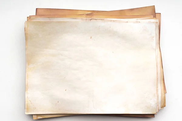 Aged Paper Sheet Blank Old Background Dust Dirty Stains Vintage — Stock Photo, Image