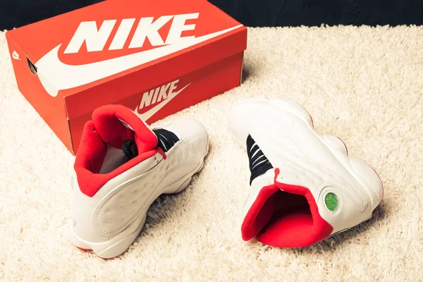 Nya Vackra Färgglada Och Trevliga Nike Air Max Löparskor Sneakers — Stockfoto