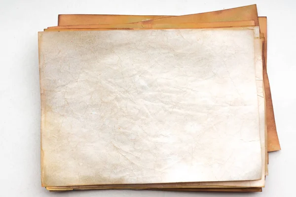 Aged Paper Sheet Blank Old Background Dust Dirty Stains Vintage — 图库照片