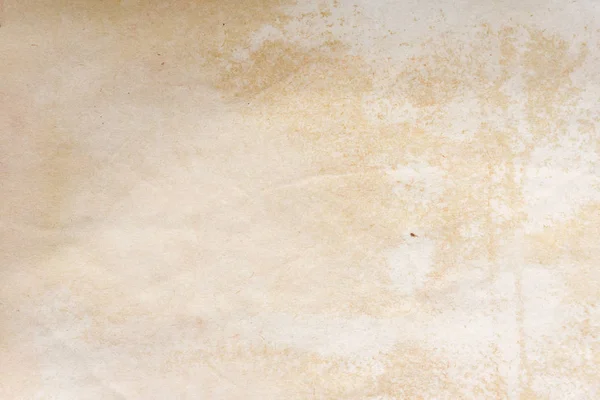 Aged paper sheet. Blank old background with dust and dirty stains. Vintage and antique art concept. Poster mockup. Detailed closeup studio shot. Front view. Toned