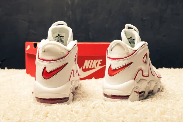 Yeni Güzel Renkli Güzel Nike Air Max Koşu Ayakkabıları Spor — Stok fotoğraf