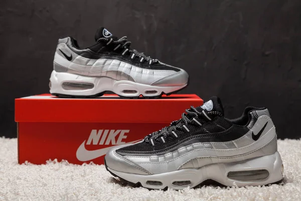 Novo Bonito Colorido Agradável Nike Air Max Tênis Corrida Tênis — Fotografia de Stock