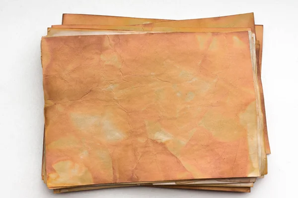 Aged Paper Sheet Blank Old Background Dust Dirty Stains Vintage — Stok fotoğraf