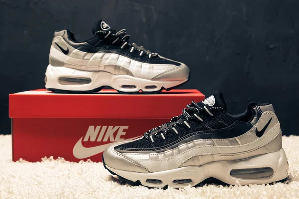 Novo Bonito Colorido Agradável Nike Air Max Tênis Corrida Tênis — Fotografia de Stock