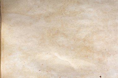 Aged paper sheet. Blank old background with dust and dirty stains. Vintage and antique art concept. Poster mockup. Detailed closeup studio shot. Front view. Toned
