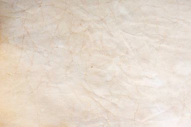 Aged paper sheet. Blank old background with dust and dirty stains. Vintage and antique art concept. Poster mockup. Detailed closeup studio shot. Front view. Toned