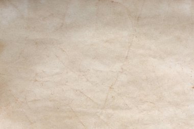 Aged paper sheet. Blank old background with dust and dirty stains. Vintage and antique art concept. Poster mockup. Detailed closeup studio shot. Front view. Toned