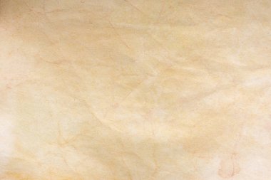 Aged paper sheet. Blank old background with dust and dirty stains. Vintage and antique art concept. Poster mockup. Detailed closeup studio shot. Front view. Toned