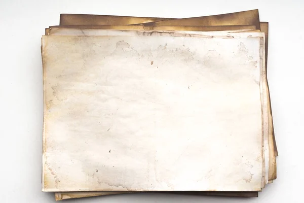 Aged Paper Sheet Blank Old Background Dust Dirty Stains Vintage — Stok fotoğraf