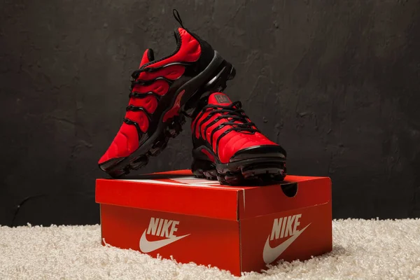 Nya Vackra Färgglada Och Trevliga Nike Air Max Löparskor Sneakers — Stockfoto