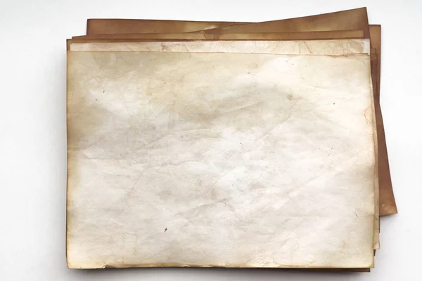 Aged Paper Sheet Blank Old Background Dust Dirty Stains Vintage — 图库照片