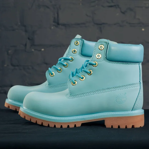 Yeni Güzel Renkli Güzel Timberland Izleme Ayakkabıları Spor Ayakkabıları Spor — Stok fotoğraf