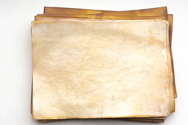 Aged Paper Sheet Blank Old Background Dust Dirty Stains Vintage — 图库照片