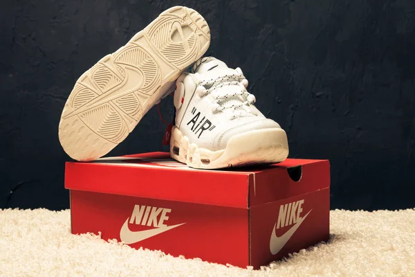 Yeni Güzel Renkli Güzel Nike Air Max Koşu Ayakkabıları Spor — Stok fotoğraf