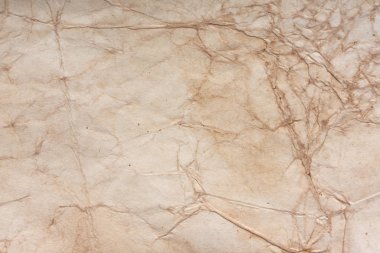 Aged paper sheet. Blank old background with dust and dirty stains. Vintage and antique art concept. Poster mockup. Detailed closeup studio shot. Front view. Toned