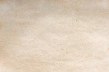 Aged paper sheet. Blank old background with dust and dirty stains. Vintage and antique art concept. Poster mockup. Detailed closeup studio shot. Front view. Toned