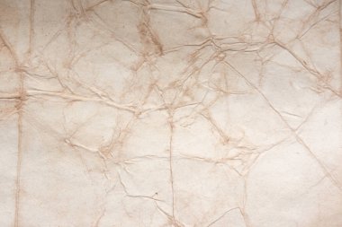 Aged paper sheet. Blank old background with dust and dirty stains. Vintage and antique art concept. Poster mockup. Detailed closeup studio shot. Front view. Toned