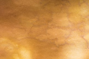 Aged paper sheet. Blank old background with dust and dirty stains. Vintage and antique art concept. Poster mockup. Detailed closeup studio shot. Front view. Toned