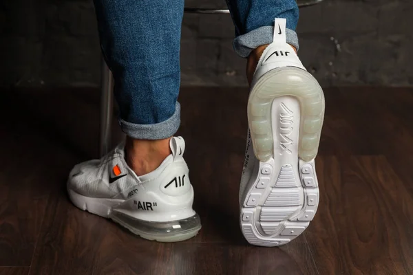 Nya Vackra Färgglada Och Trevliga Nike Air Max Löparskor Sneakers — Stockfoto