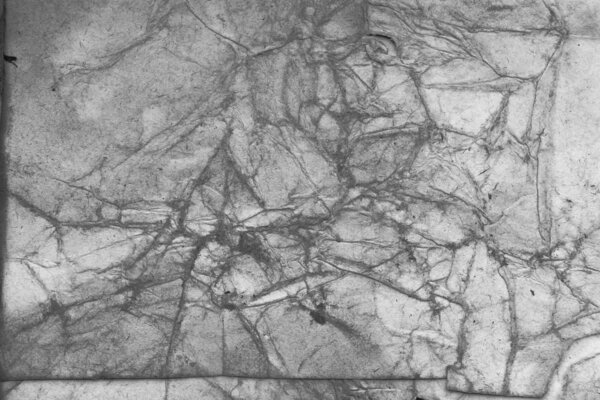 Стареющий лист бумаги. Пустой старый фон с пылью и грязными пятнами. Винтажное и антикварное искусство. Подробная съемка студии крупным планом. Вид спереди. Toned
