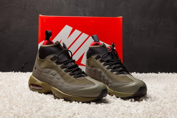 Nya Vackra Färgglada Och Trevliga Nike Air Max Löparskor Sneakers — Stockfoto