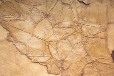 Aged paper sheet. Blank old background with dust and dirty stains. Vintage and antique art concept. Poster mockup. Detailed closeup studio shot. Front view. Toned