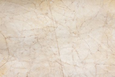 Aged paper sheet. Blank old background with dust and dirty stains. Vintage and antique art concept. Poster mockup. Detailed closeup studio shot. Front view. Toned