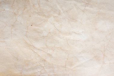 Aged paper sheet. Blank old background with dust and dirty stains. Vintage and antique art concept. Poster mockup. Detailed closeup studio shot. Front view. Toned