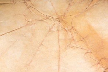 Aged paper sheet. Blank old background with dust and dirty stains. Vintage and antique art concept. Poster mockup. Detailed closeup studio shot. Front view. Toned