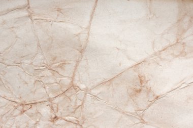 Aged paper sheet. Blank old background with dust and dirty stains. Vintage and antique art concept. Poster mockup. Detailed closeup studio shot. Front view. Toned