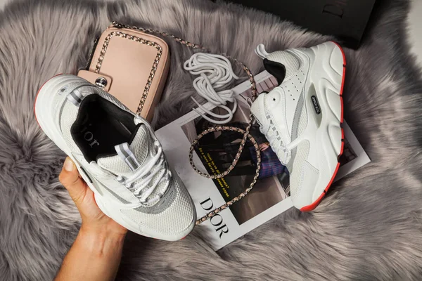 Neue Schöne Bunte Und Schöne Dior Air Max Laufschuhe Turnschuhe — Stockfoto