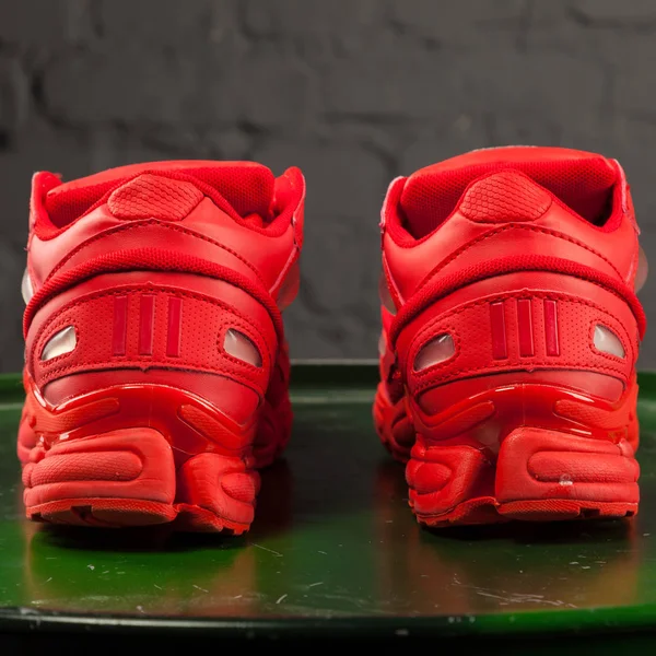 Nieuwe Mooie Kleurrijke Leuke Adidas Hardloopschoenen Sneakers Trainers Toont Logo — Stockfoto