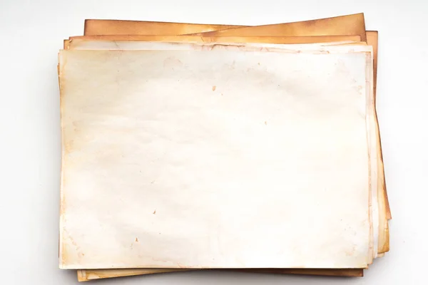 Aged Paper Sheet Blank Old Background Dust Dirty Stains Vintage — 图库照片