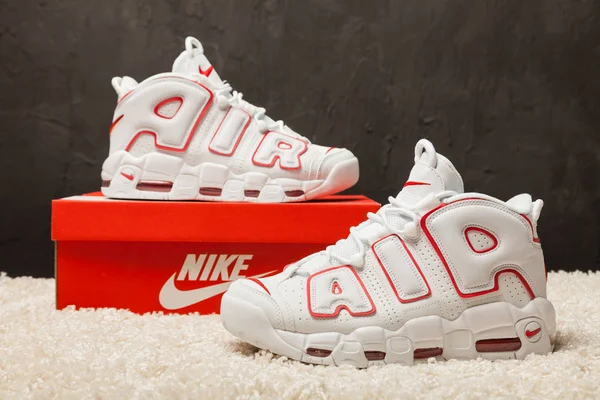 Yeni Güzel Renkli Güzel Nike Air Max Koşu Ayakkabıları Spor — Stok fotoğraf