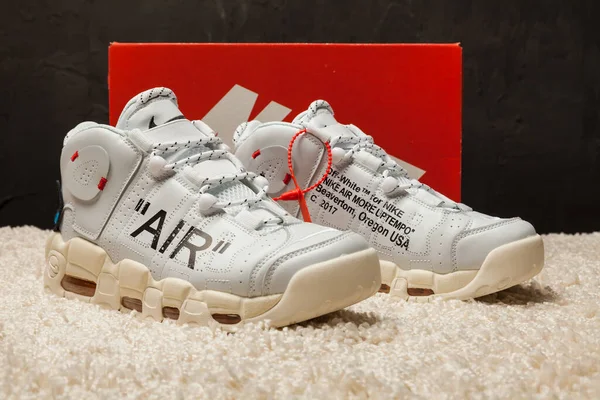 Yeni Güzel Renkli Güzel Nike Air Max Koşu Ayakkabıları Spor — Stok fotoğraf