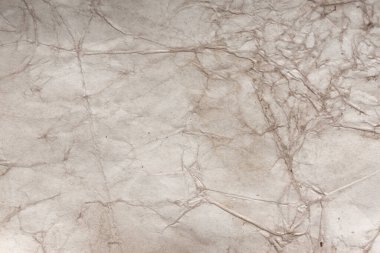 Aged paper sheet. Blank old background with dust and dirty stains. Vintage and antique art concept. Poster mockup. Detailed closeup studio shot. Front view. Toned