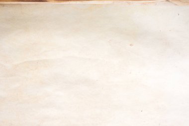 Aged paper sheet. Blank old background with dust and dirty stains. Vintage and antique art concept. Poster mockup. Detailed closeup studio shot. Front view. Toned