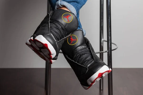 Renkli Güzel Jordan Air Max Koşu Ayakkabıları Spor Ayakkabıları Spor — Stok fotoğraf