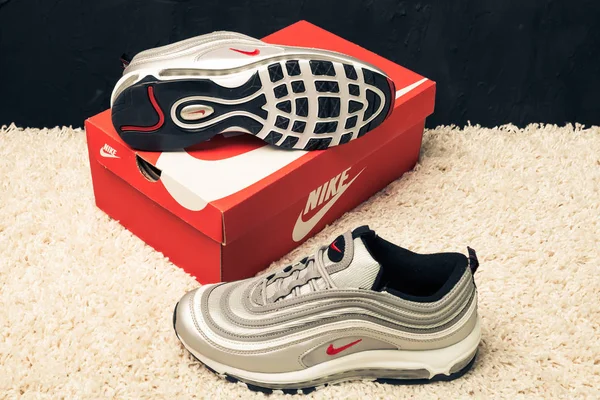 Novo Bonito Colorido Agradável Nike Air Max Tênis Corrida Tênis — Fotografia de Stock