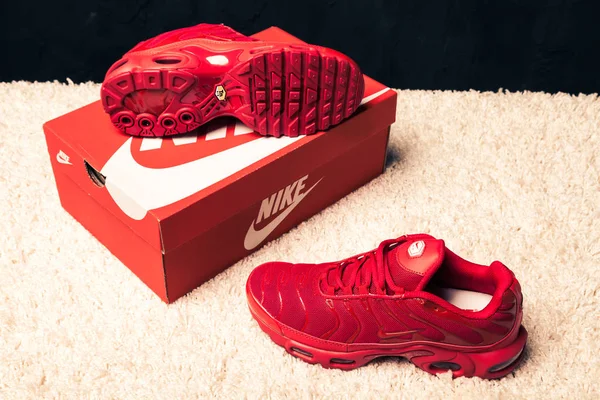 Nya Vackra Färgglada Och Trevliga Nike Air Max Löparskor Sneakers — Stockfoto