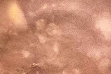 Aged paper sheet. Blank old background with dust and dirty stains. Vintage and antique art concept. Poster mockup. Detailed closeup studio shot. Front view. Toned