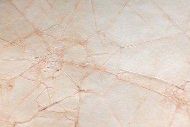 Aged paper sheet. Blank old background with dust and dirty stains. Vintage and antique art concept. Poster mockup. Detailed closeup studio shot. Front view. Toned