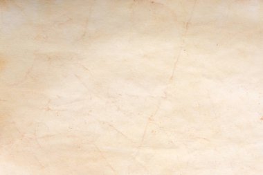 Aged paper sheet. Blank old background with dust and dirty stains. Vintage and antique art concept. Poster mockup. Detailed closeup studio shot. Front view. Toned