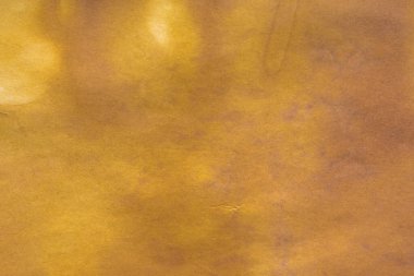 Aged paper sheet. Blank old background with dust and dirty stains. Vintage and antique art concept. Poster mockup. Detailed closeup studio shot. Front view. Toned