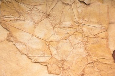 Aged paper sheet. Blank old background with dust and dirty stains. Vintage and antique art concept. Poster mockup. Detailed closeup studio shot. Front view. Toned