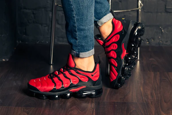 Nya Vackra Färgglada Och Trevliga Nike Air Max Löparskor Sneakers — Stockfoto